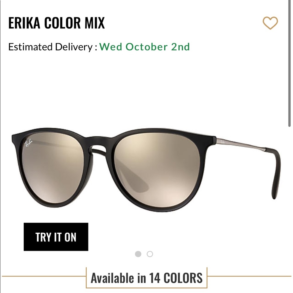 Gold Mirror Ray-Ban Erika Sunglasses
